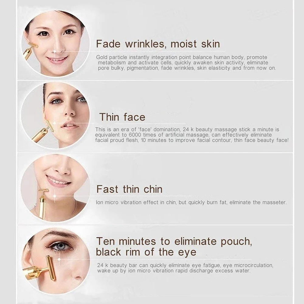 Premium 24k Gold Face Massager