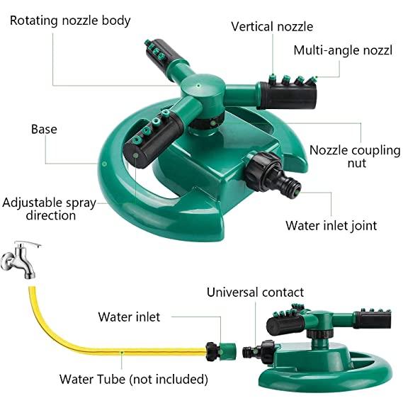 360° Rotating Water Sprinkler for Garden
