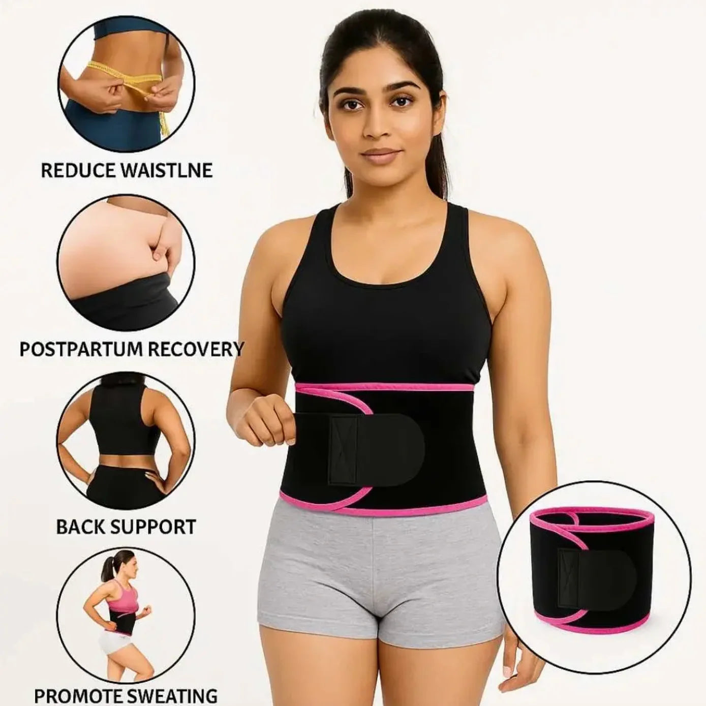 FlexiHeat™ Adjustable Waist Trimmer Belt