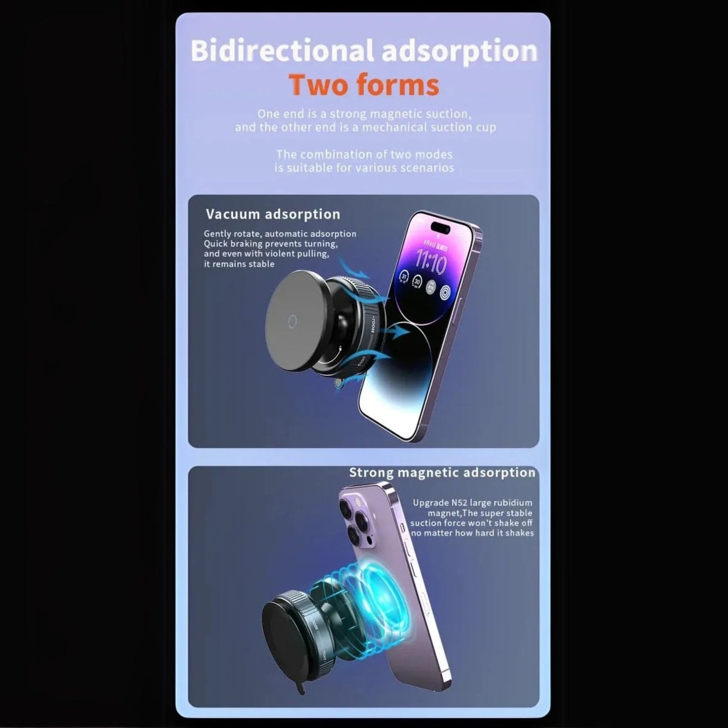 Stickzio™ Vacuum Suction Magnetic Mount